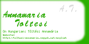 annamaria toltesi business card