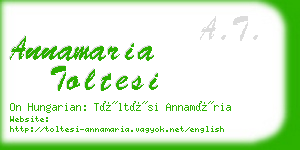 annamaria toltesi business card